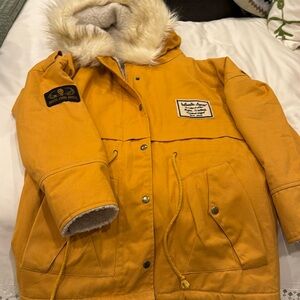 Sherpa Lined Jacket with Hood and Pockets